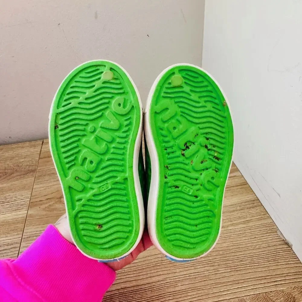 Native Green Slip On Perforated Shoes Child’s Size 5